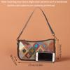 Cowhide Genuine Leather Bag Underarm Bag Colorful Color-blocking Retro Single-shoulder Bag Small Bag