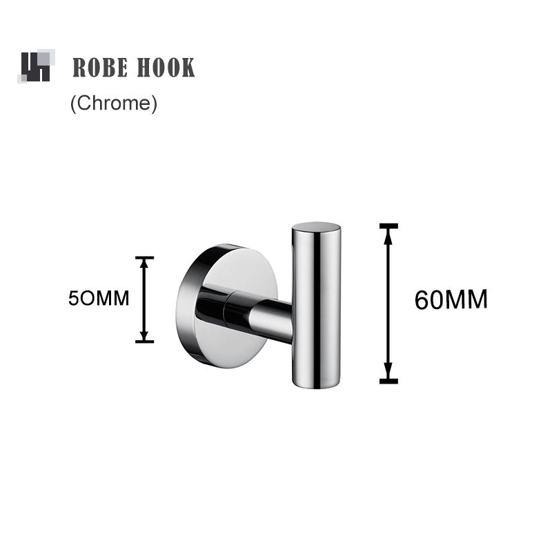 

Chrome Plating Stainless Steel Round Wall Mounted Hand Towel Bar Toilet Paper Holder Robe Towel Hooks Bathroom Accessories Set