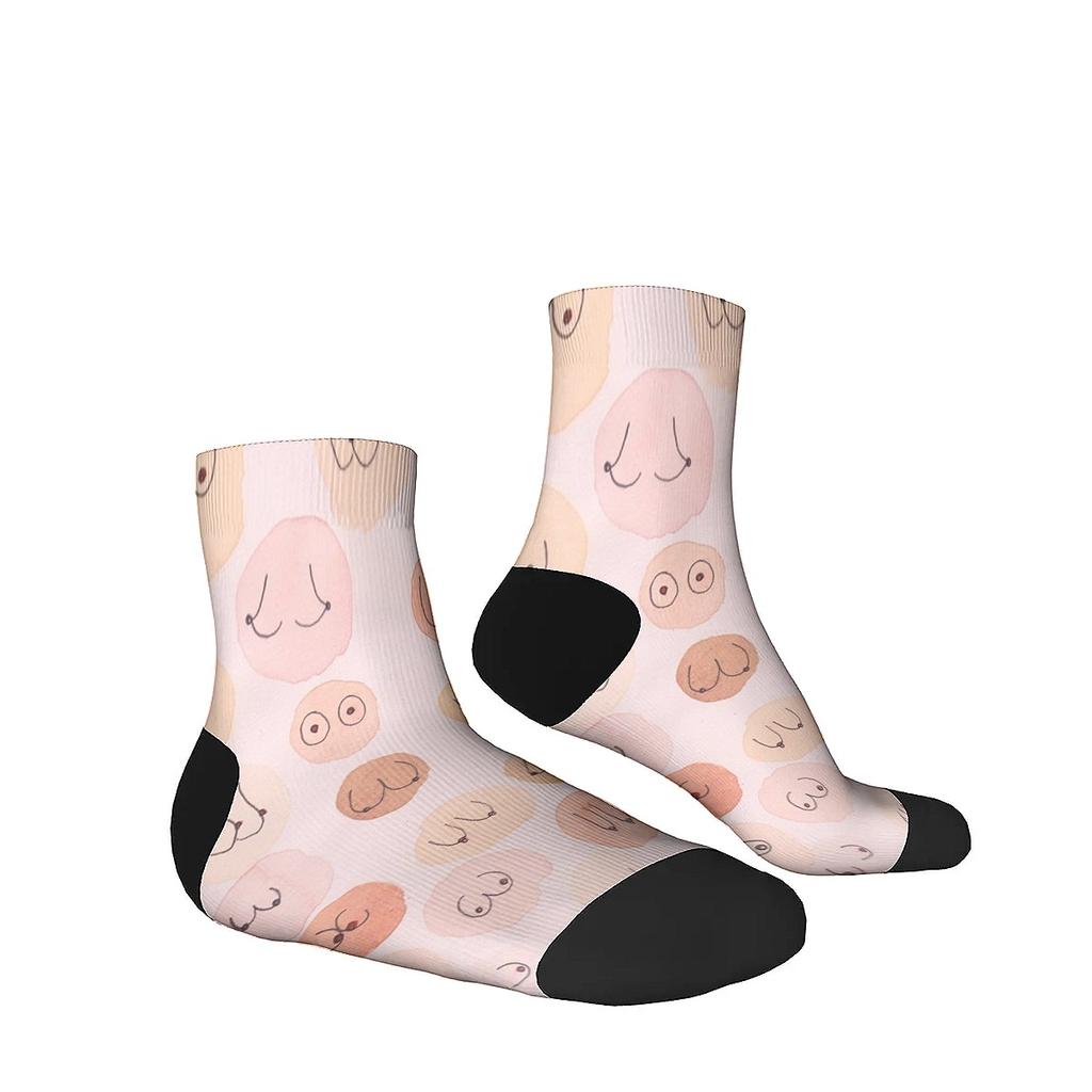 Novelty and interesting socks, fashionable and casual men's chest art print, the best partner for outdoor