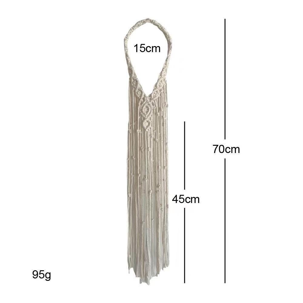 Bohemian Bride Hair Accessories Handmade Braided Cotton Headband Nordic Wedding Hairpiece Vintage Woven Headwear for Women