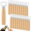 20 Pcs Stainless Steel Bottle Opener Set with Wooden Handle for Beer Wine Cider Bartending Home Kitchen Bar Restaurant 25-26s