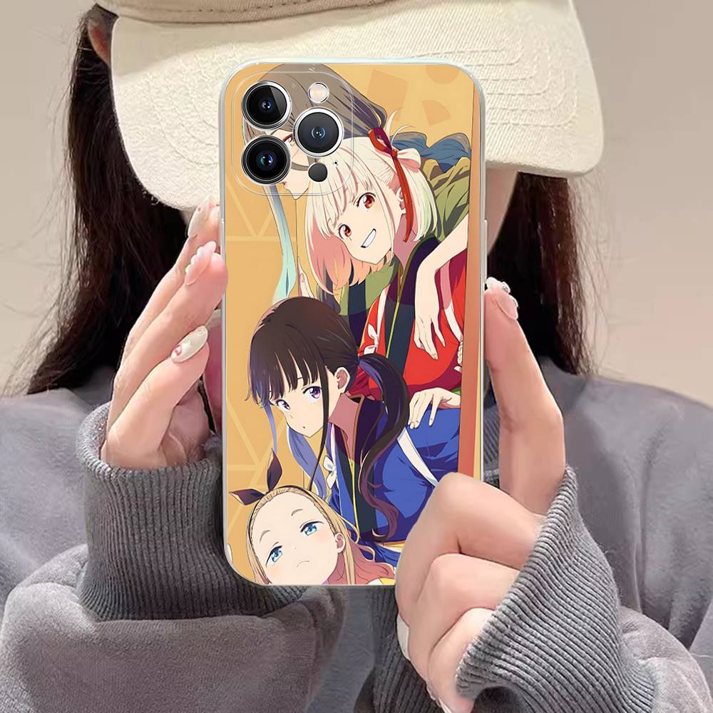 Lycoris Recoil Phone Case For iPhone 17 16 15 14 11 12 13 Mini Pro XS Max Plus Funda Shell iPhone 16 pro