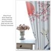 Japanese Style Blackout Curtain,Sea Wave Cherry Blossom Crane Ocean Bird Themed Watercolor Curta For Dining Room Cafe Living