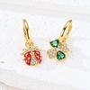 Four-leaf Clover Earrings Women 925 Silver CZ Zircon Jewelry Ear Studs Sparkling Pave Earring Wedding Anniversary Gifts