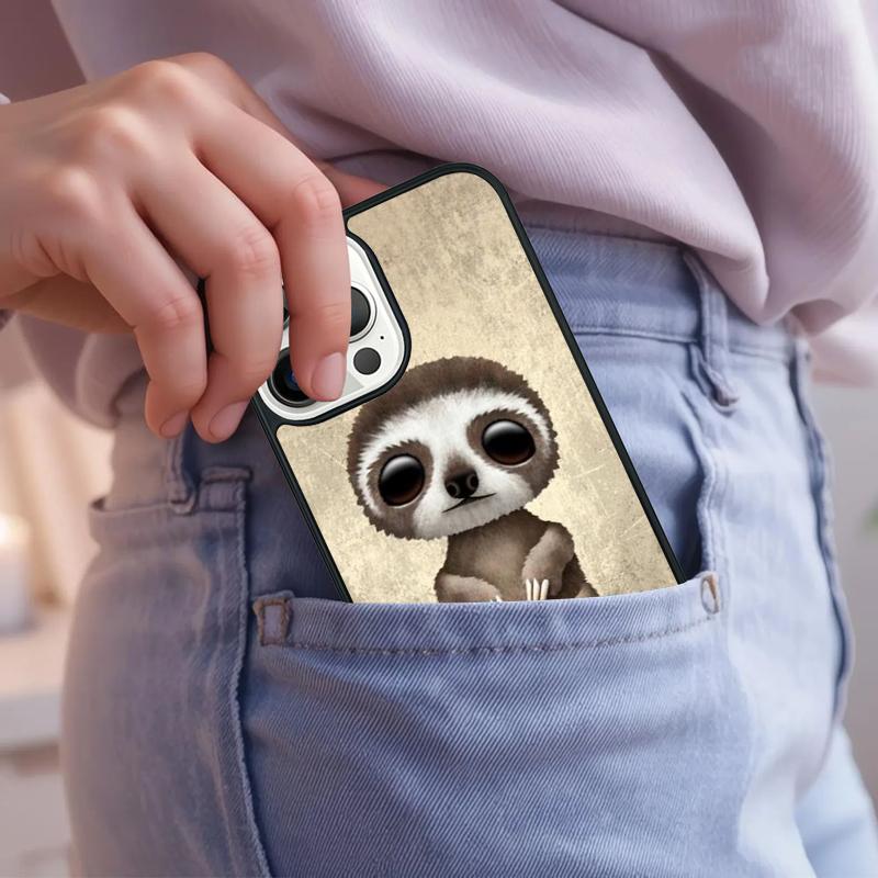 Cute Sloth Animals Phone Case For iPhone 17 Air 15 16e 14 13 Pro Max Coque 12 11 Pro Max PLUS cover