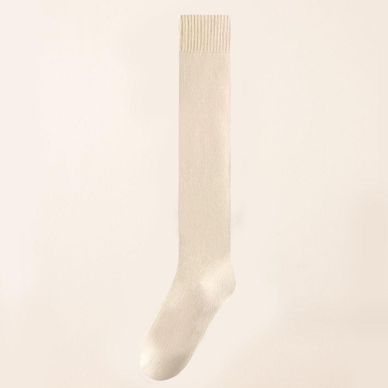 1 Pair Women's Over-Knee High-Tube Socks Non-Fleece Spring Autumn Winter Long Tube Socks