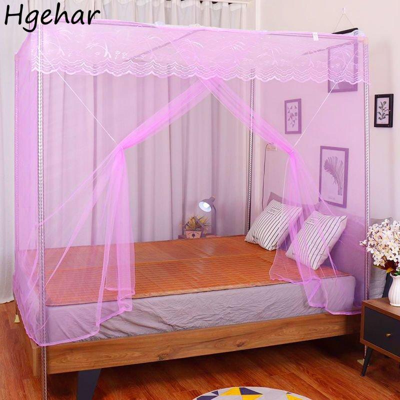 Mosquito Net White Mesh Camping Tent Square Foldable Summer Sleeping Bed Curtain Household Princess Lace Insect Canopy Dormitory