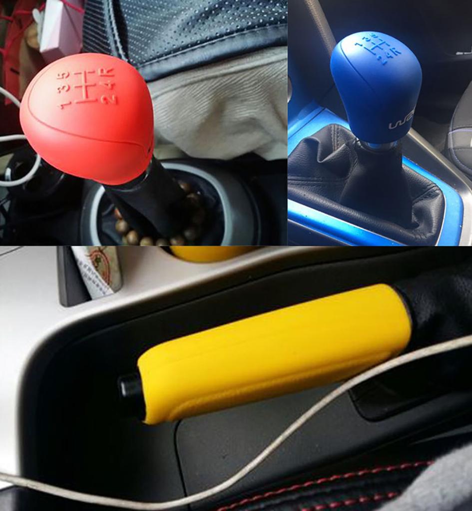 Car Manual Gear Shift Knob Cover Silicone Anti-slip Grip Covers Manual Handle Silicone Protection Auto Interior Accessories