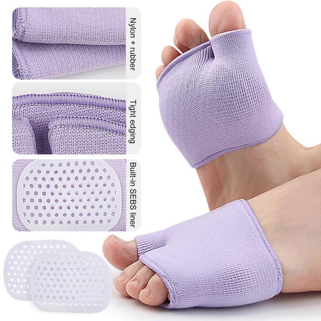 Balls of Foot Cushions Metatarsal Pads Soft Silicone Foot Pads Forefoot Support for Runners Prevent Pains and Discomfort snow cyan