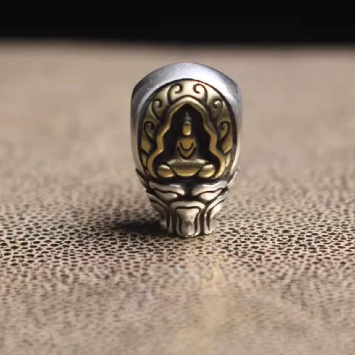 Tibetan Great Sun Tathagata Buddha Head Wenge Beads Bracelet – Versatile and Semi-Handmade DIY Accessories Kit