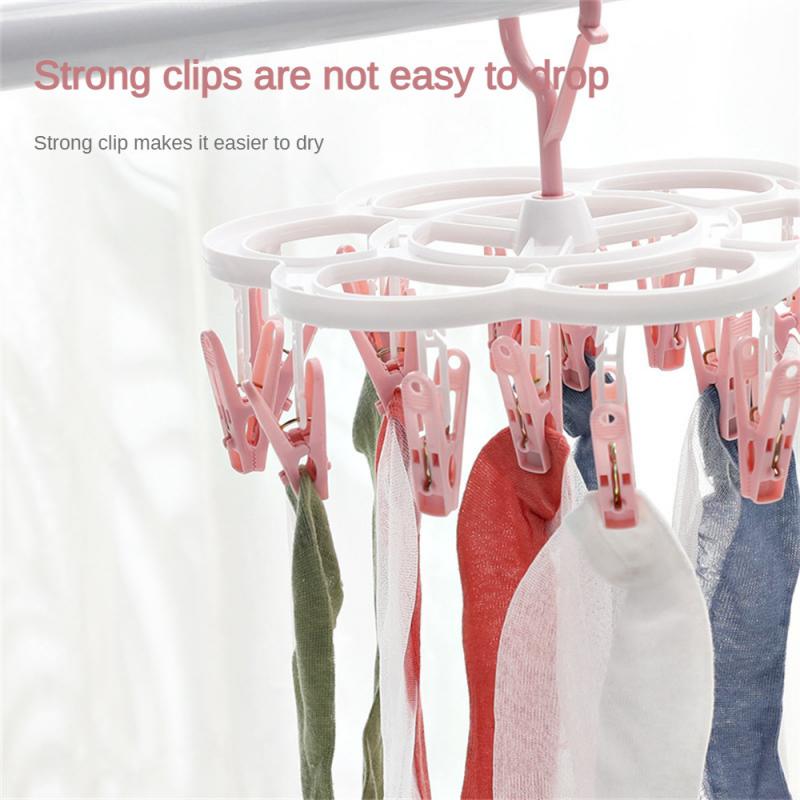 Clips Folding Clothes Dryer Hangproof Socks Underwear Plastic Drying Best Rack Organizerer Children Adults Clothes Dryer Wind for Home
