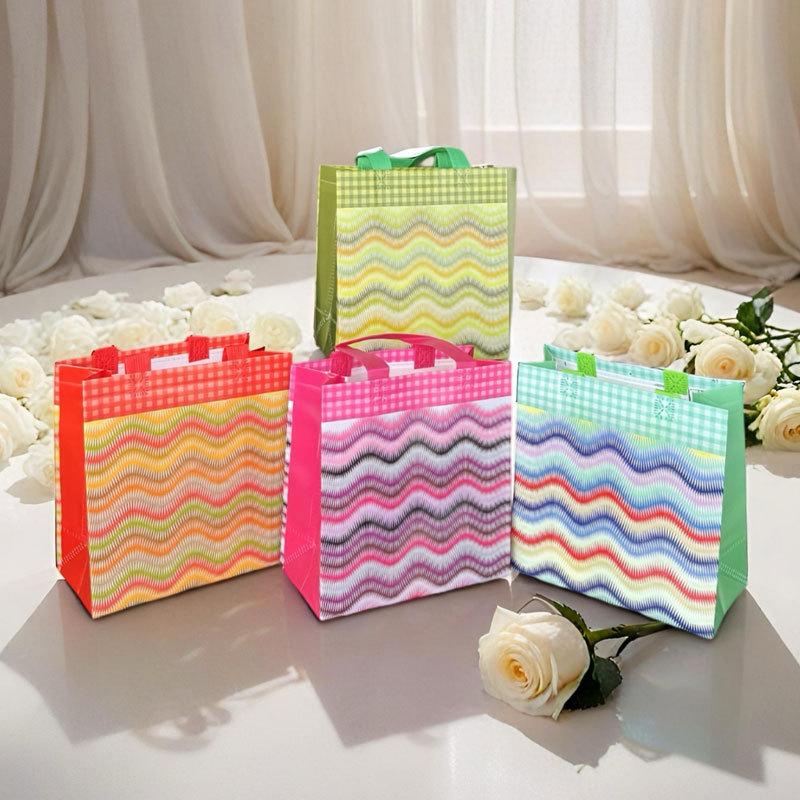 StoBag wave pattern gift wrapping bags for sweets reusable candy treat bags colorful party favors kids birthday packaging