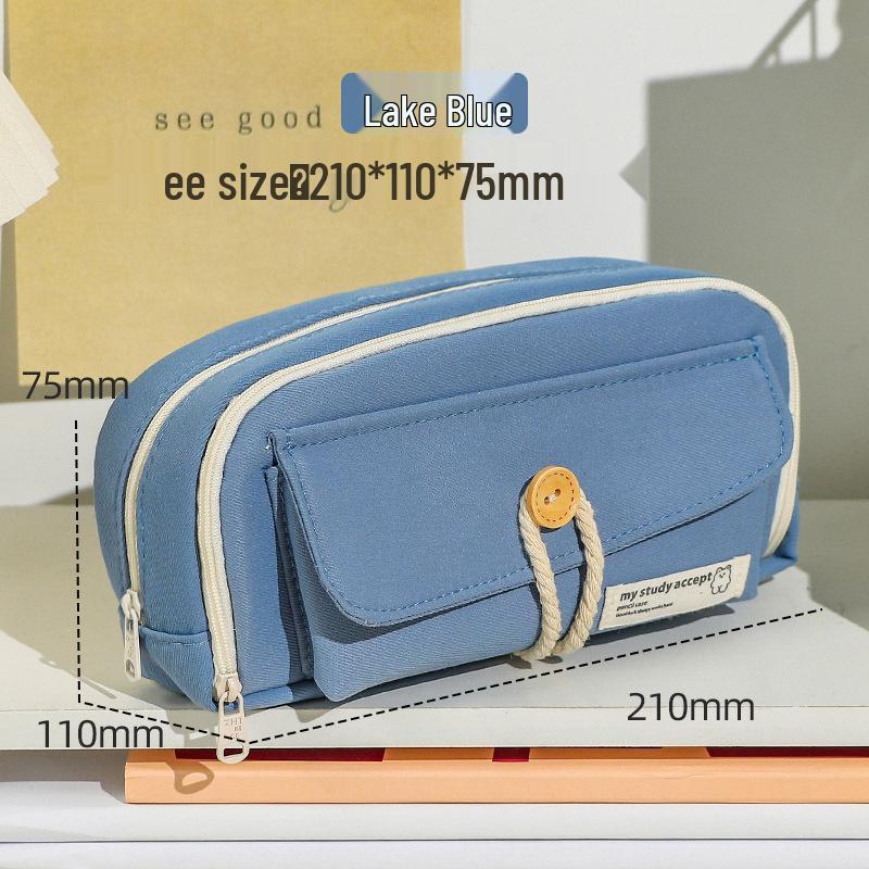 Bala Large Capacity Double-Layer Pencil Case - Durable and Dirt-Resistant for Primary School Students