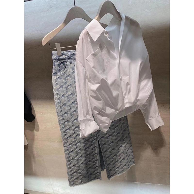 Spring Autumn Long Sleeve Loose Casual Shirt Women Solid Color Cardigan Top Ladies Elegant All-match Blouse