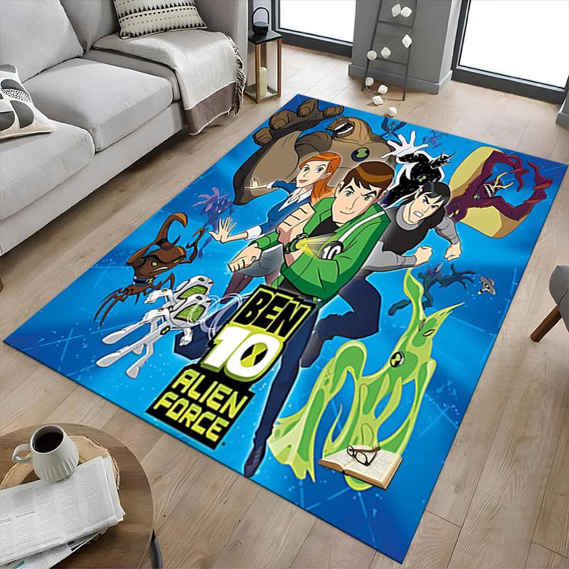 1pc Ben Evolution Artwork Carpet for Playroom Bedroom Living Room Sofa Home Decor,kids Game Area Rug Non-slip Floor Mat Y73011