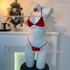 Red Lace Plush Holiday Lingerie Set