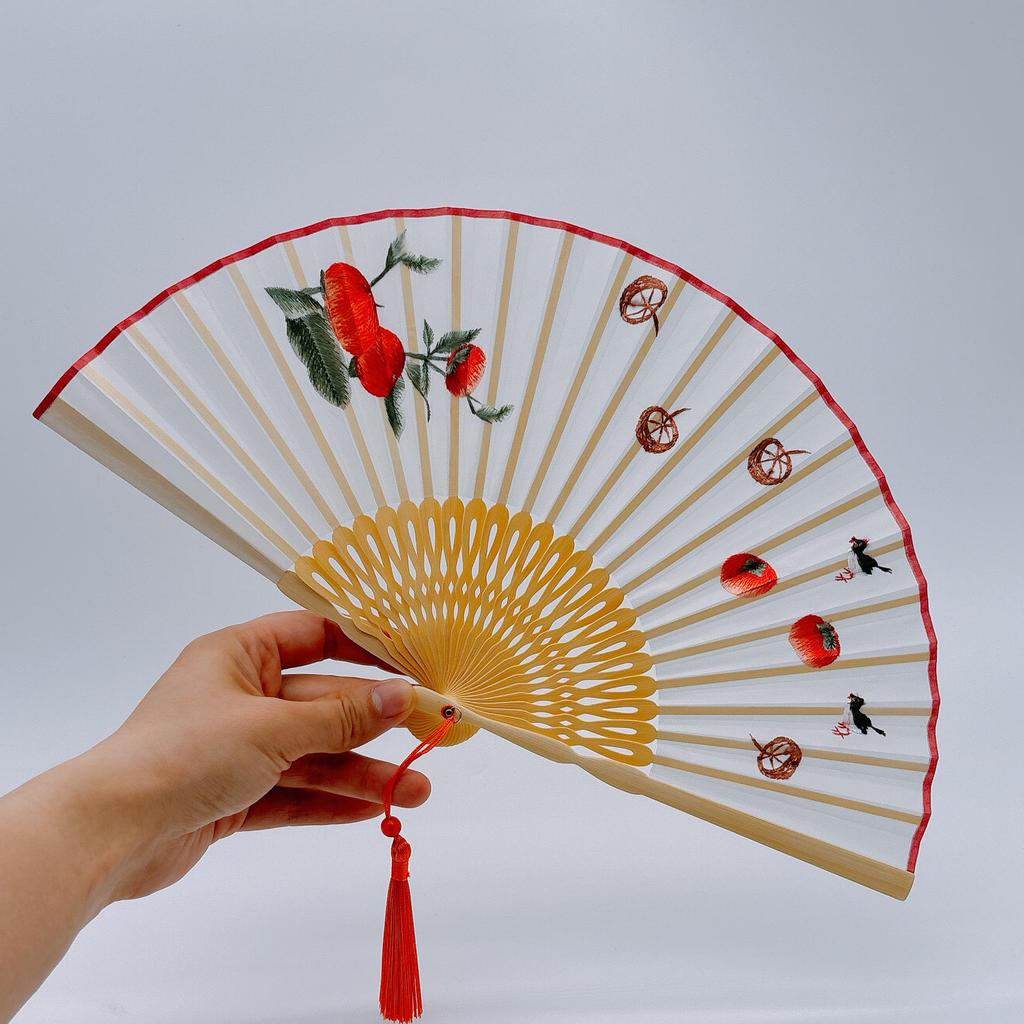 Hanfu Faltfächer im antiken Stil: Neuer chinesischer Design-Tanzfächer für Damen