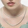 Collier Luxenter en argent 925 et zirconium brillant finition en rhodié - Tahu