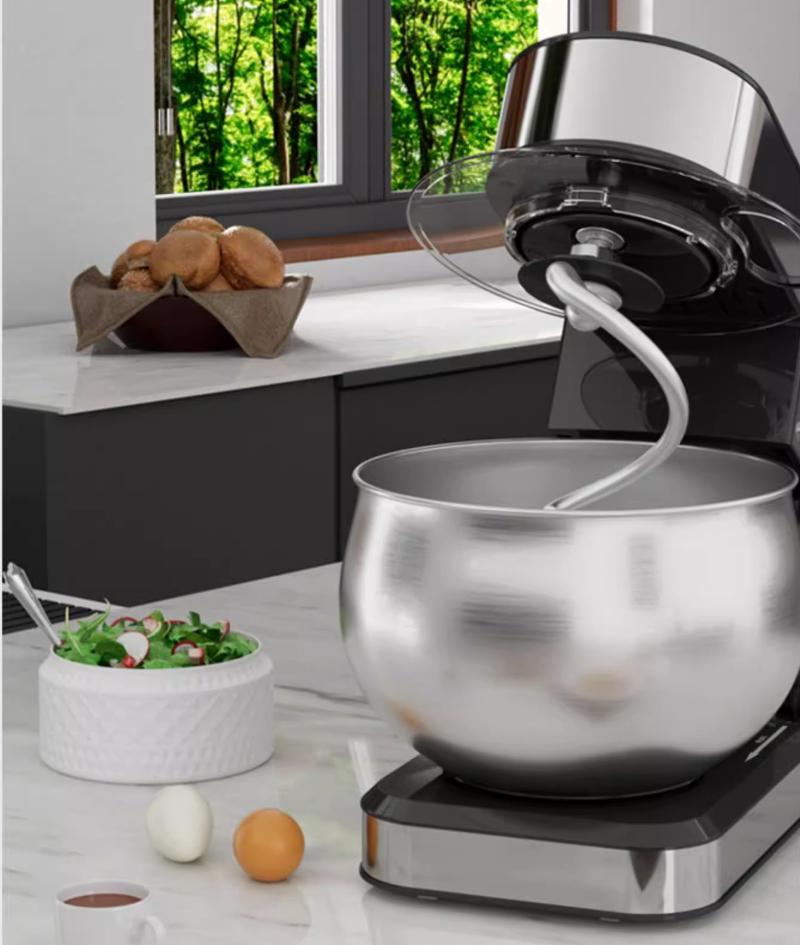220V Electric Stand Food Mixer Stainless Steel Chef Machine Knead Dough Timed Dough Maker