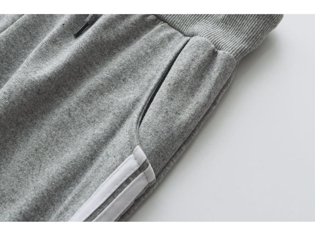 Zweigestreifte Unisex-Slim-Fit-Jogginghose für Frühling/Herbst – Ideal zum Laufen, Sport und für Studenten