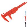 0-80 Mm / 0-3 Inch Metric & Imperial Scale Black / Blue / Red Plastic Vernier Caliper For Carpentry / Jewelry Measuring / Student, Mini Measuring Tool