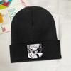 Gojo Satoru Strickmütze Beanie Wintermütze Warme Polyester Casual Jujutsu Kaisen Anime Caps für Unisex Frauen Geschenk