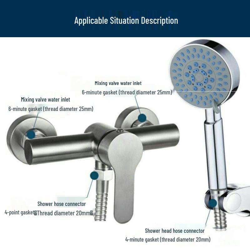 High-Temp Resistant Silicone Washer: 4 & 6-Point Corrugated Pipe, Shower Head Sealing Ring, Leak-Proof, Thickened Gasket