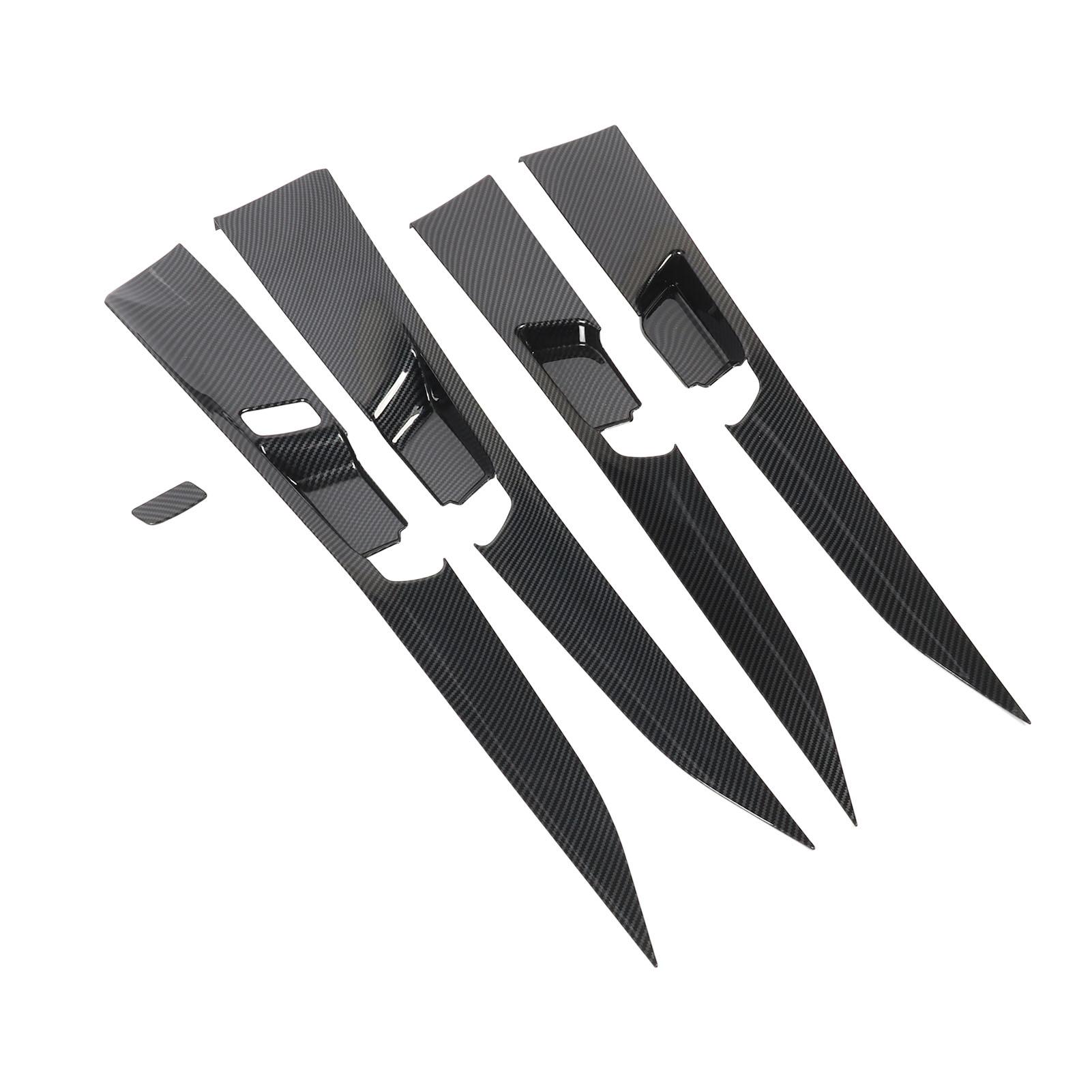 

5 Pcs Inner Door Handle Bowl Frame Cover Carbon Fiber Style Interior Decorative Sticker Replacement