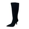 2025 new high-heeled pointed side zipper high women's boots