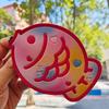 Schattige Draagbare Uittrekbare PU Leer Sleuteletui Trekkertype Zak Sleutelhouder Sleutels Leer Sleutelhanger Cartoon Taiyaki Sleutel Beschermhoes