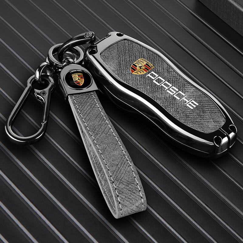 Zinc Alloy Car Key Case Cover Shell For Porsche Panamera Spyder Carrera Macan Boxster Cayman Cayenne 911 970 981 991 Accessories