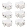 6PCS Modular Socket Guide Rail Power Socket 3 Hole 250V Industrial Power Outlet for Electric Appliance