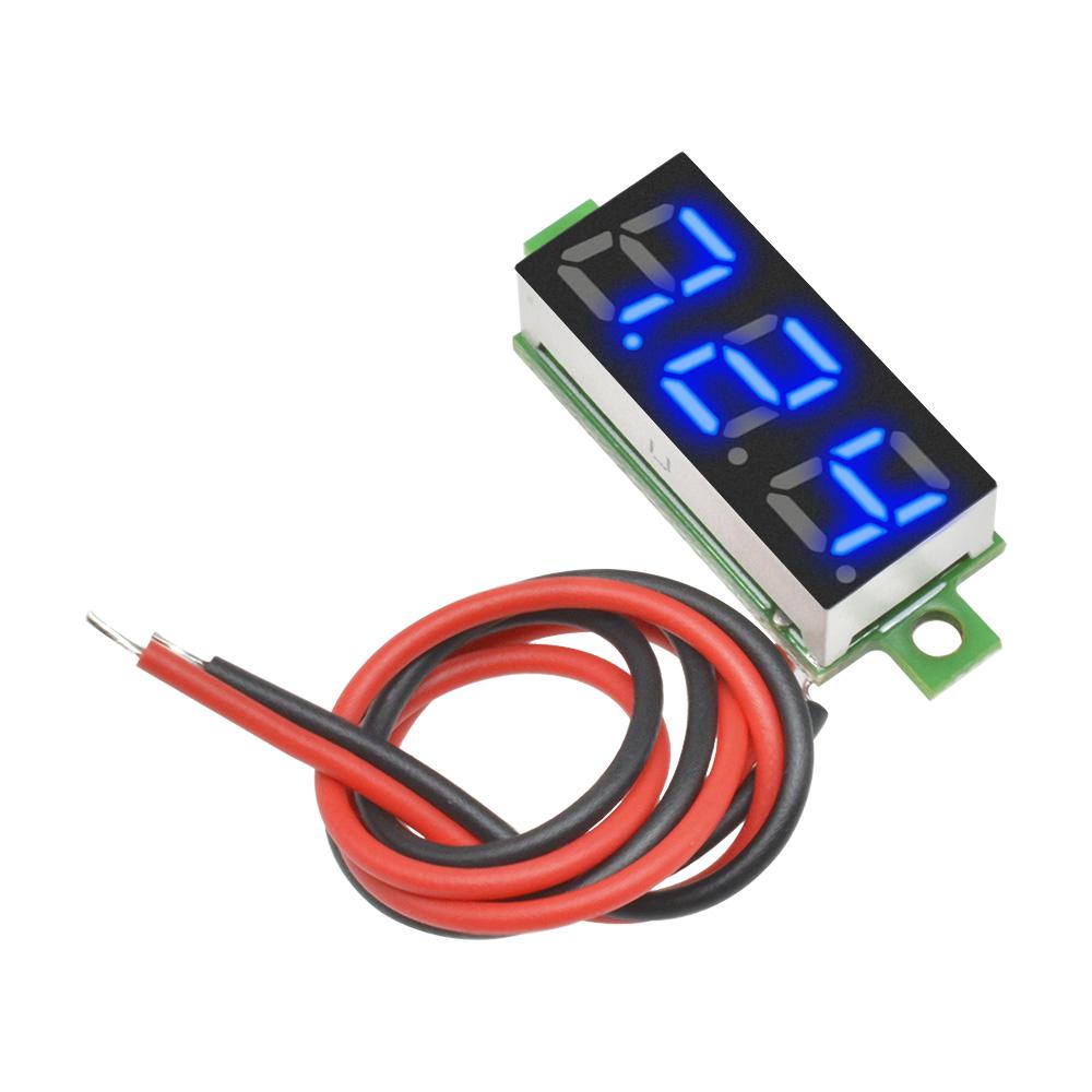 0.28 Inch 0.28" 2 / 3 Wires Digital Voltmeter Blue/Red/Green/Yellow LED Display DC 0-100V DC 3.7-30V LED Panel Voltage Meter