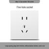Zhuochi White Concealed Hotel Switch & 5-Hole Socket for AC CN Plug (adapter Included)