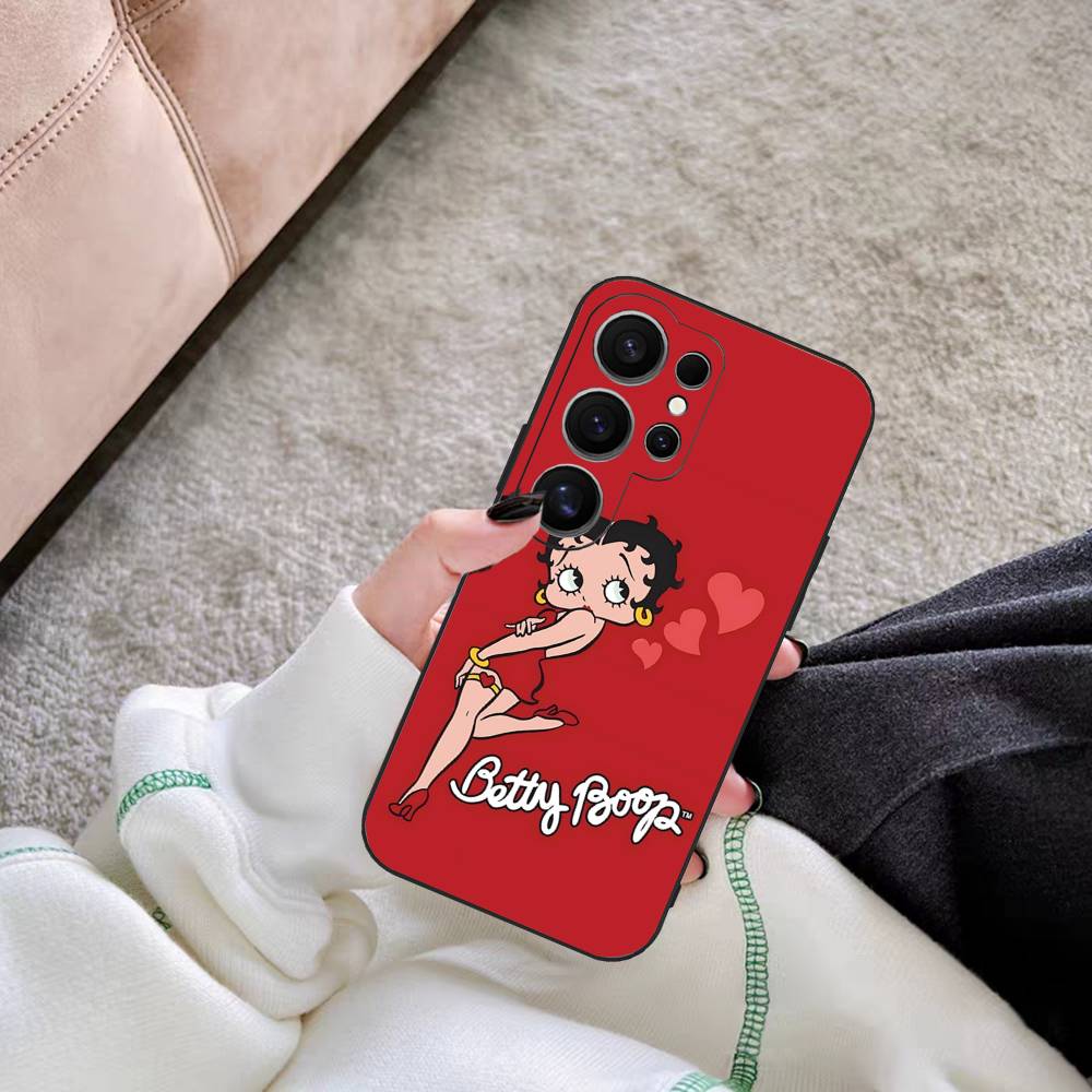 B-Betty-Cute-Boop Phone Case For Samsung S 24 Fe 25 Ultra Plus 20 Lite 21 30 22 23 24 22 Ultra 5G Fundas
