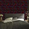 Neon Glitter Hearts Wallpaper Black, Burgundy and Maroon 50x1000