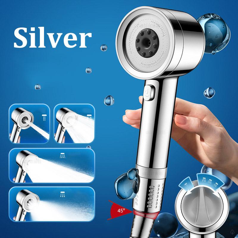 4 Modes High Quality New Pressurized Shower Head Filter Water Saving Durable Anti-blocking Universal Shower Set