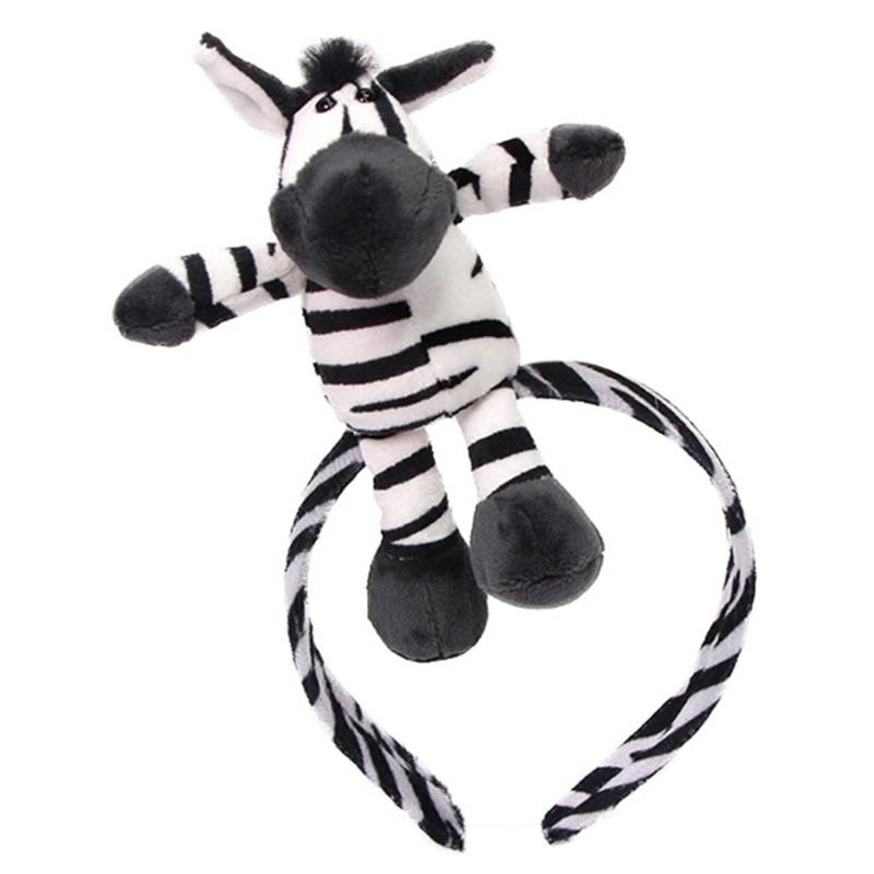 

Cartoon Plush Zebras Hairband Styling Accessory Safe Hairband for Children and Adult Family Gathering Story Telling fUN