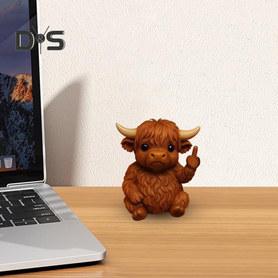 Middle Finger Animal Ornament Synthetic Resin Statue Realistic Design Sculpture Funny Humorous Home Decoration