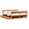 Solid Wood Bed Without Mattress Wax Brown 200x200 Cm Pine Wood