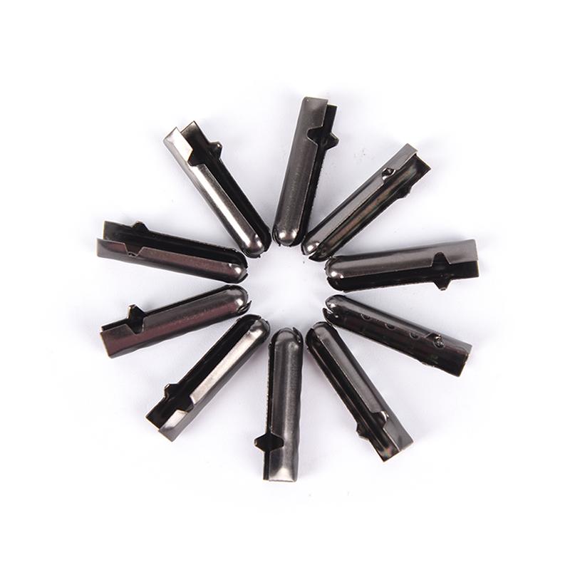 10Pcs Metal Aglets Diy Shoelaces Repair Shoe Lace Tips Replacement End