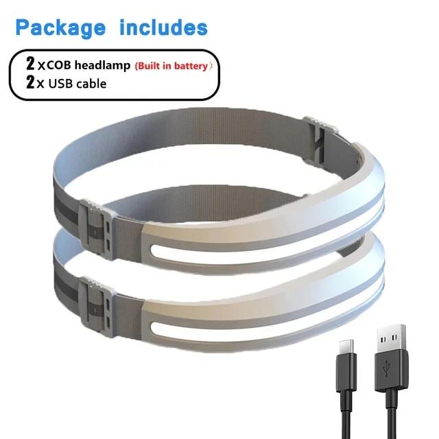 Leistungsstarke Tragbare COB Stirnlampe USB Wiederaufladbar Rotes und Weißes Licht Arbeitsleuchte Outdoor Camping Angeln Flutlicht Scheinwerfer