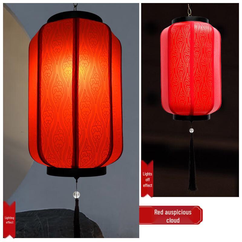 Новый китайский стиль ПВХ имитация овчины фонарь 30x20 cm