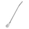 2 in 1 cannucce per bere cucchiaio in acciaio inox cannuccia riutilizzabile cocktail cucchiaio per mescolare bar latte caffè strumento per mescolare
