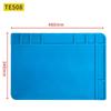 Silicone Heat-Resistant Soldering Pad with Magnetic Sections for Electronics Repair - Model TE-603