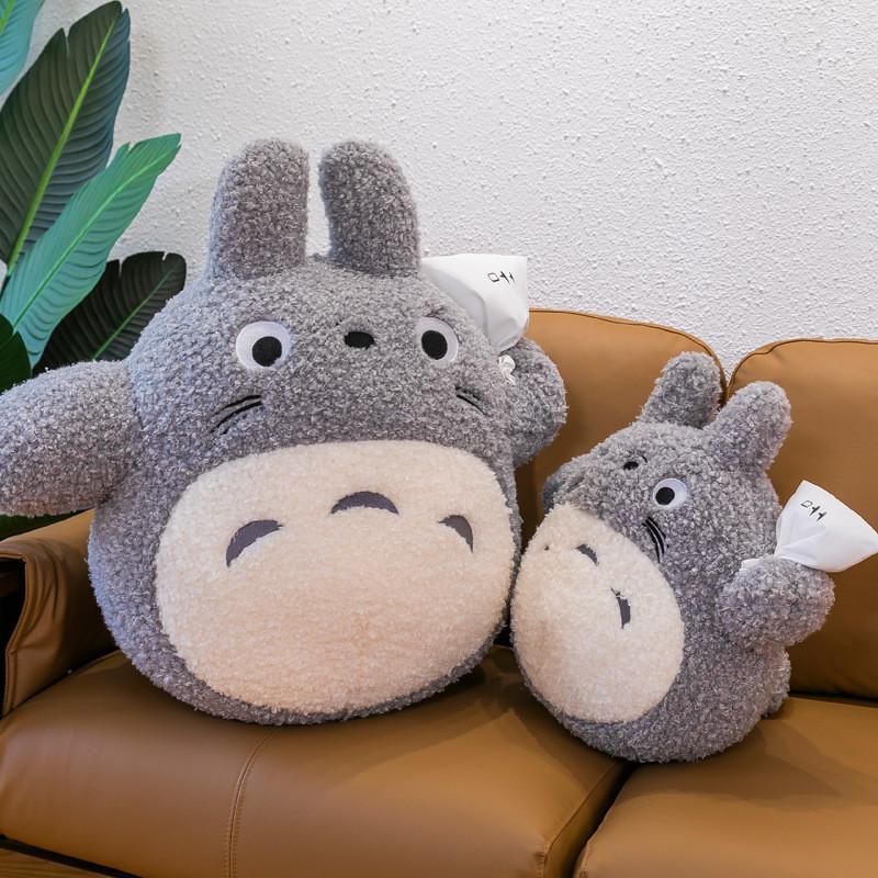 Cute Cartoon Totoro Cat Hand Held Bag Plush Toy Pillow For Kids Gift And Bedroom Decor