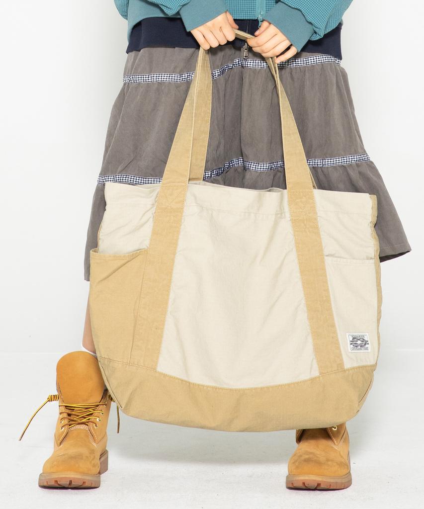 Xtonz Xta108 Ripstop Cotton Washed Tote Bag (Beige)