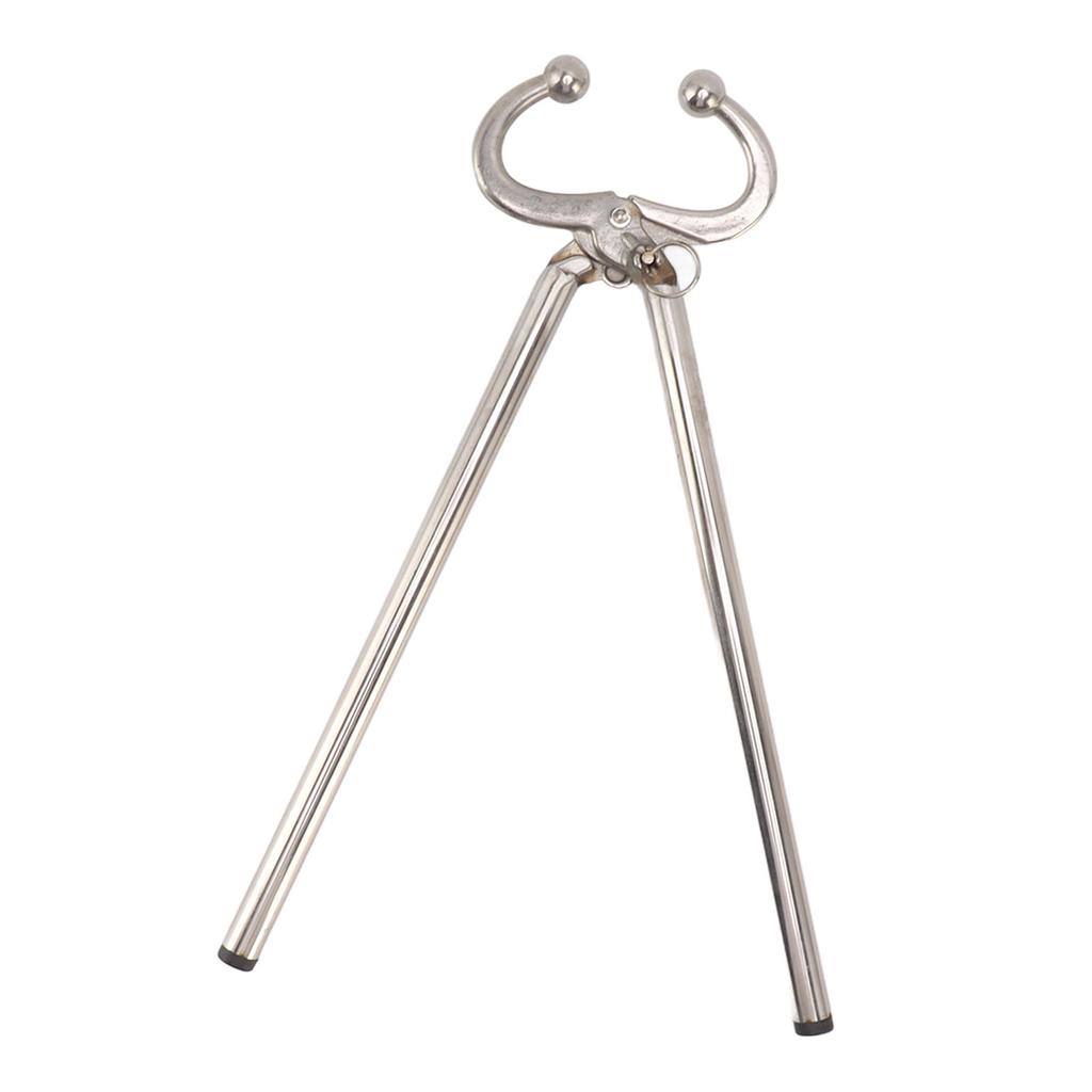 Cow Nose Plier Stainless Steel Automatic Locking Bull Cattle Nose Ring Pliers for Farm Ranch