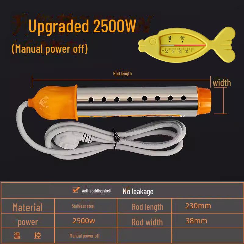 Quick Heat Auto-Off Anti-Scald Electric Water Heater Rod for Bathtubs