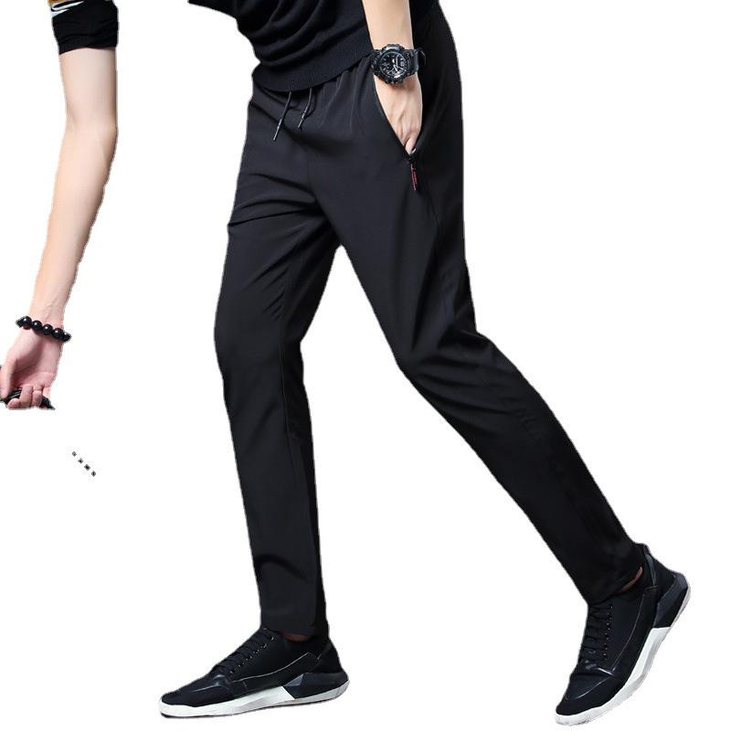 Douyin Men's Quick-Dry Ice Silk Nine-Point Casual Sports Pants
